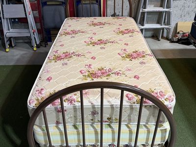 Vintage Steel Frame Twin Bed