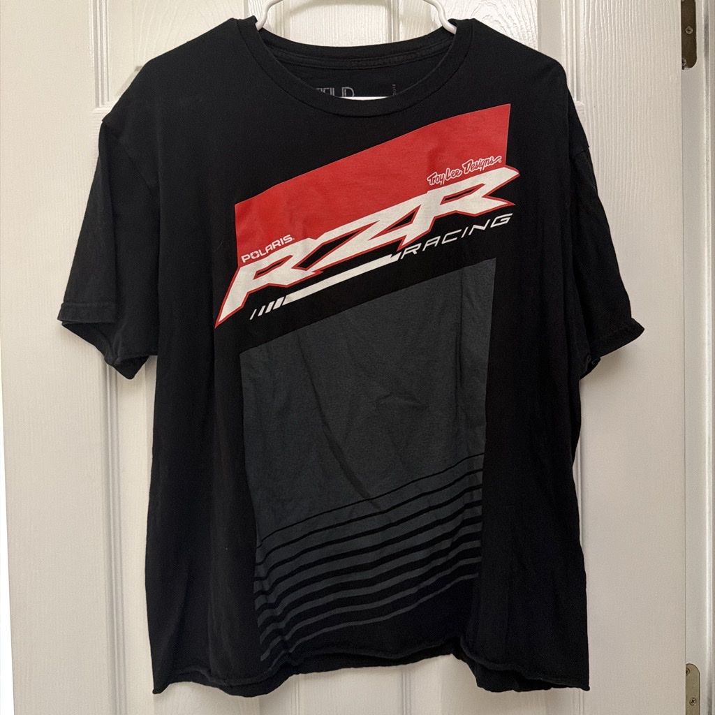 Troy Lee Designs Polaris RZR Racing TLD T-Shirt Men's XL Black Graphic Tee Cotton