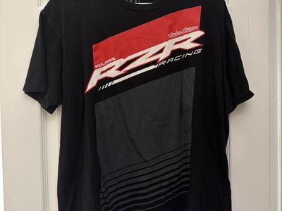 Troy Lee Designs Polaris RZR Racing TLD T-Shirt Men's XL Black Graphic Tee Cotton