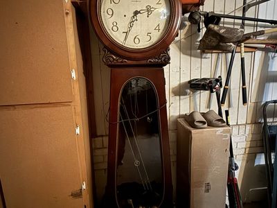 Vintage Howard Miller Wooden Grandfather Floor Clock