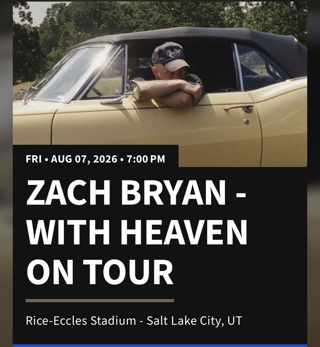 Zach Bryan Concert Friday Night