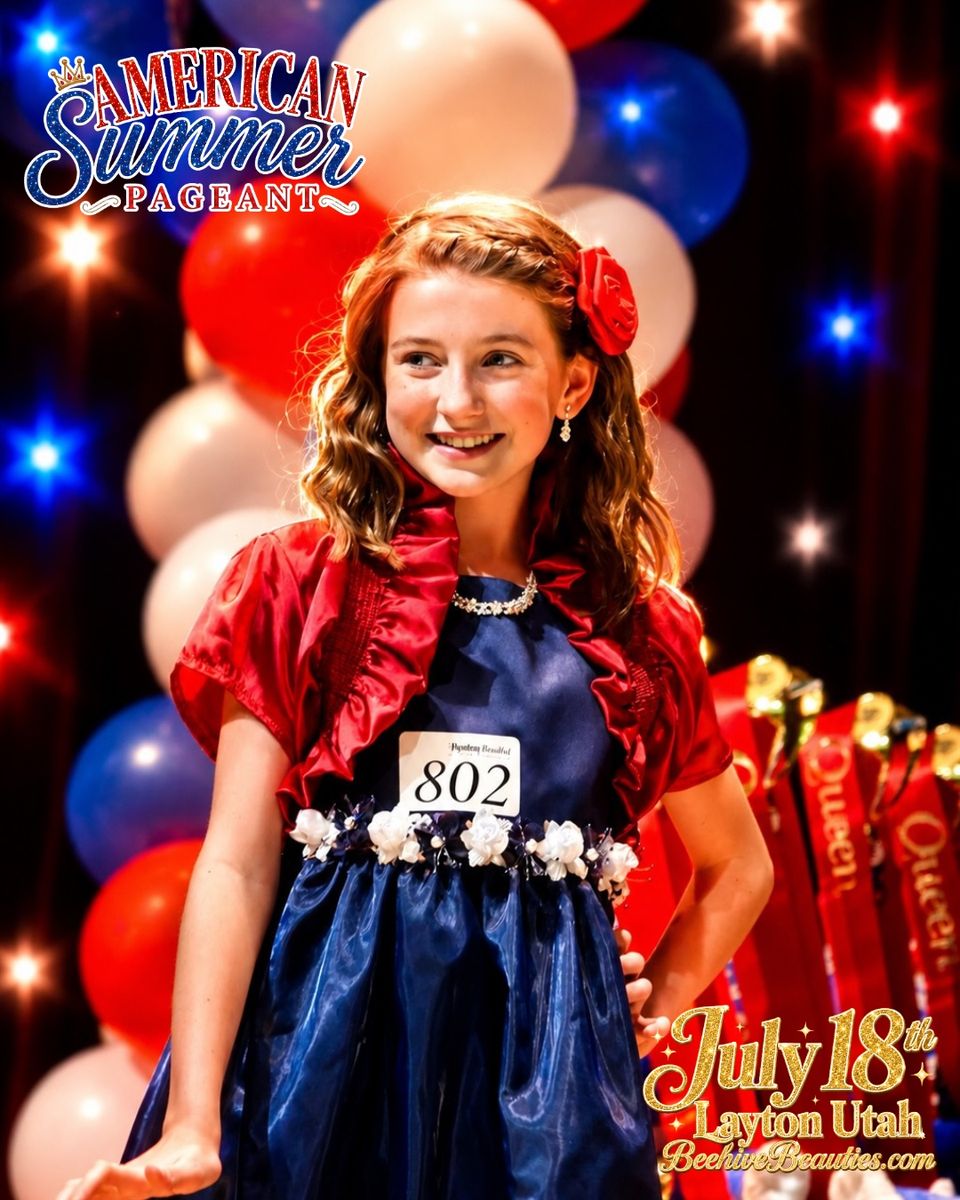 Dazzle In Your Patriotic Dress At All Natural No Makeup Beauty Pageant 0-17 Years Old