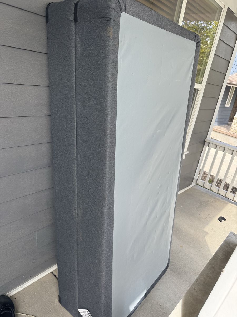 Grey Fabric Box Spring king size $40