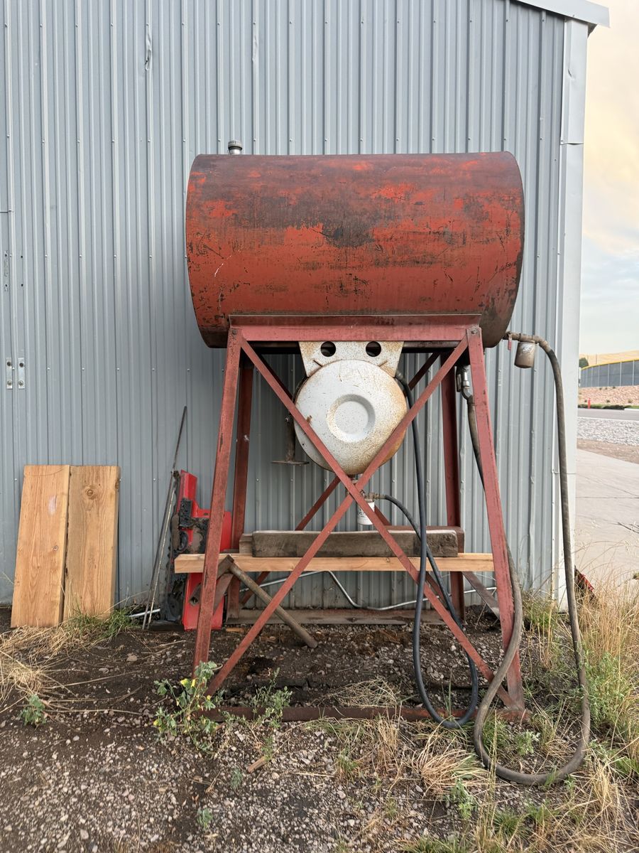 Diesel and gas Tank on gravity Stand
