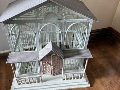 Large decorative birdcage we used for cards at a w