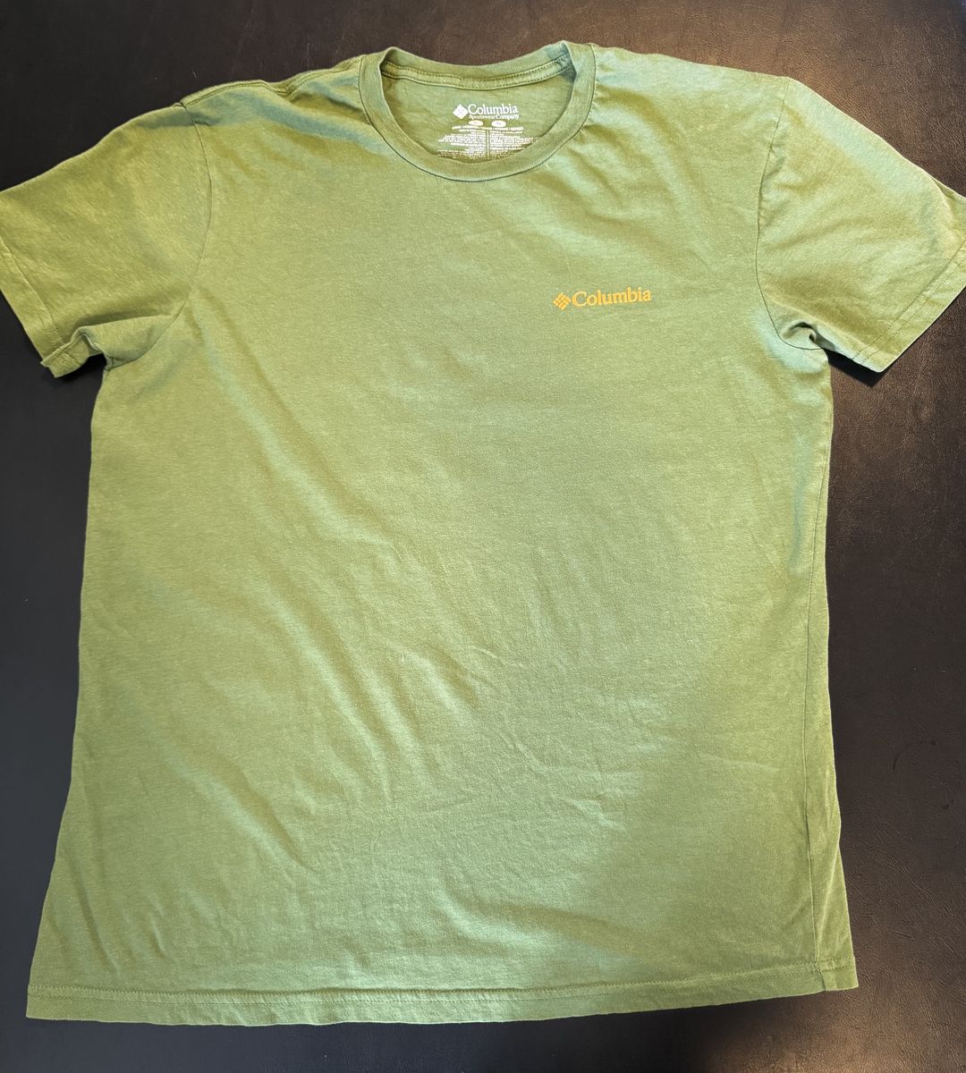 Columbia Men's Large Green Graphic T-Shirt - Size Large