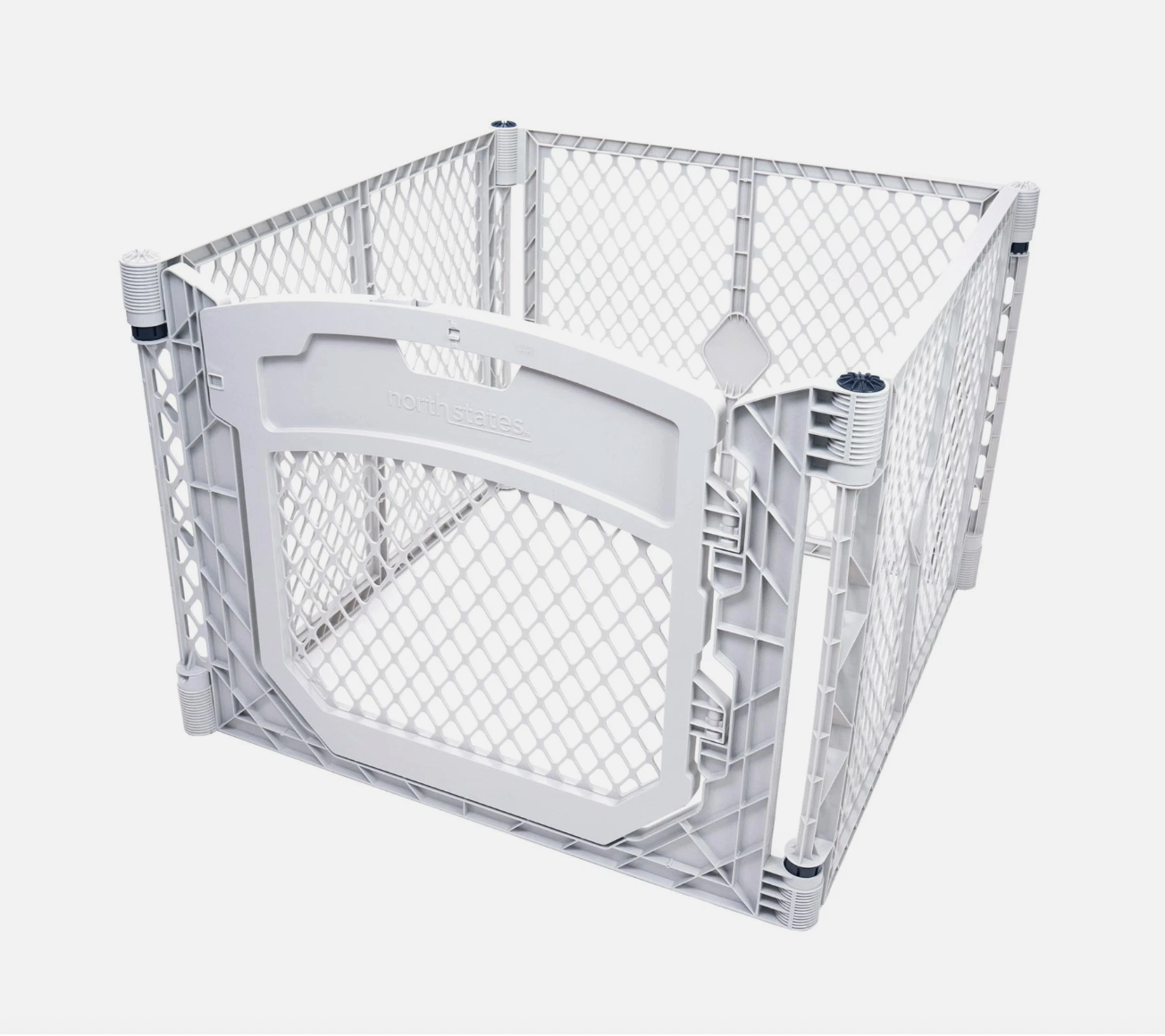 North States MyPet Petyard Plus Dog Playpen 4 Panel Pet Gate 26" Gray USA