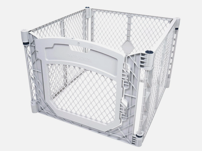 North States MyPet Petyard Plus Dog Playpen 4 Panel Pet Gate 26" Gray USA