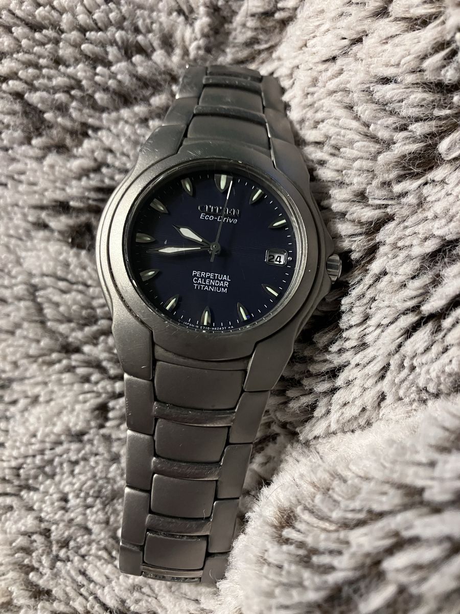 Citizen Eco-Drive Perpetual Calendar watch, Titanium E710