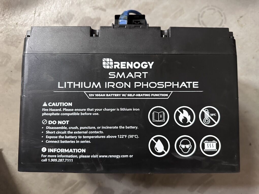 Renogy 12V 100Ah Lithium Battery - Self-Heating