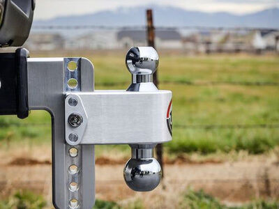 Weigh Safe Aluminum Turnover Ball 6" Drop Hitch w/ 3" Shank- Chrome Plated