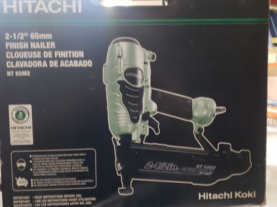 Hitachi NT65M2S 16-Gauge Finish Nailer with Integrated Air Duster & Toolless Adjustment