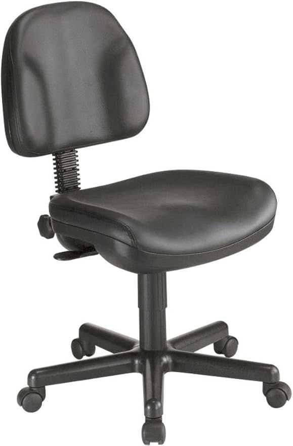 Alvin CH444-90 Black Leather Premo Office Height Ergonomic Chair