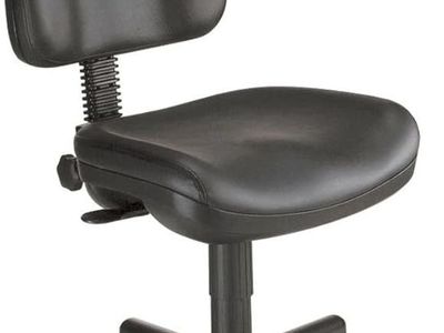 Alvin CH444-90 Black Leather Premo Office Height Ergonomic Chair
