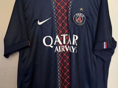 Nike Paris Saint-Germain PSG Soccer Jersey Blue Qatar Airways 2XL