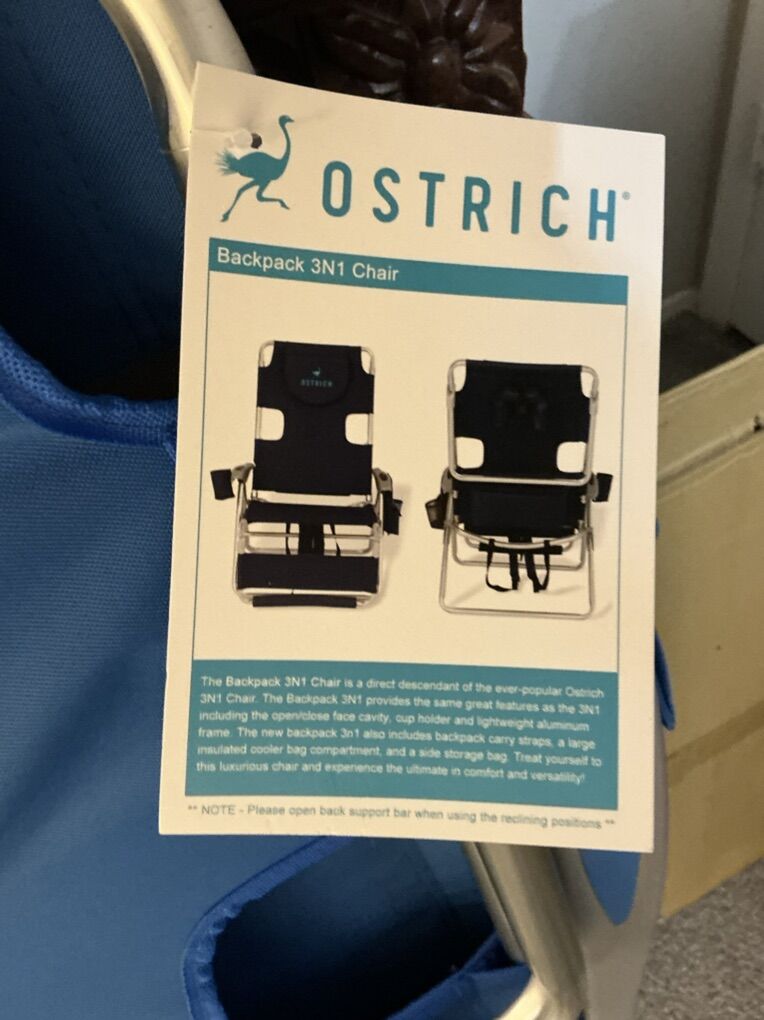 Ostrich Backpack 3-in-1 Beach Chair