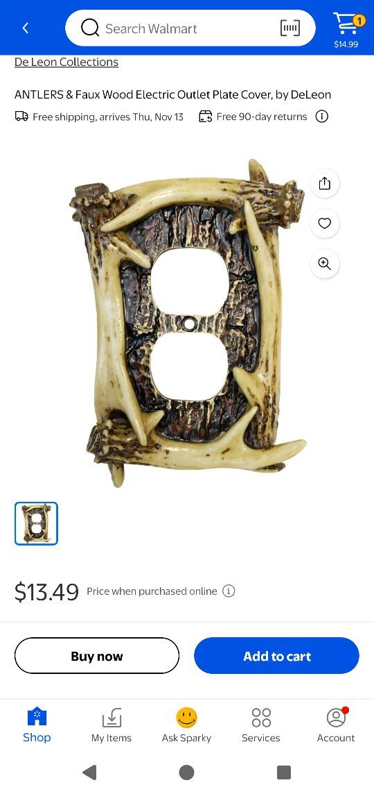 NEW Rustic Cabin Antler Outlet Cover (6)