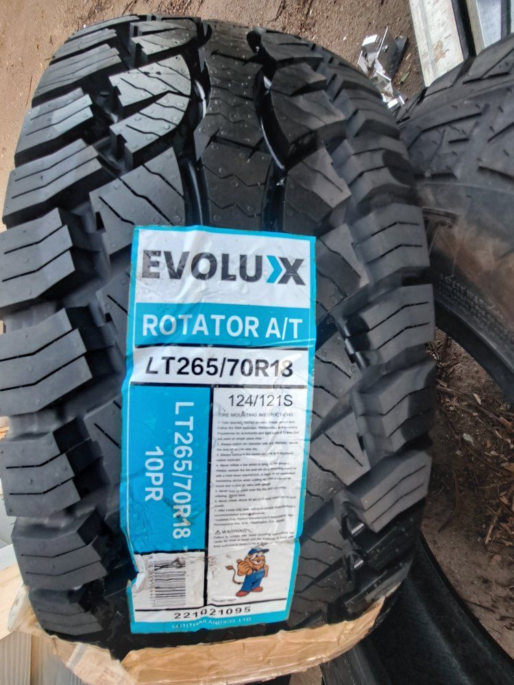 2 brand new  LT  265 70 18.    tires
