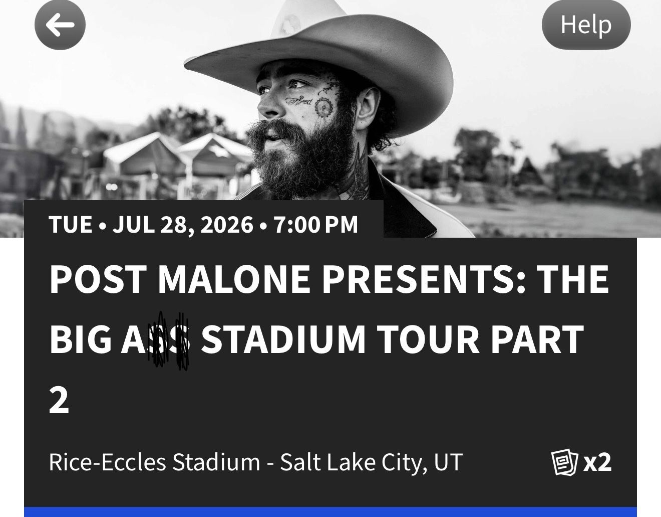 2 Tickets Post Malone