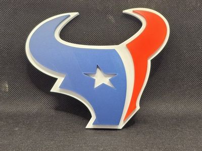Houston Texans 3D Printed Logo Sign NFL Wall Art Decor