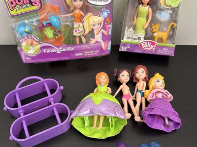 Polly Pocket Flower Garden & Lila Doll with Cat Playset - New, Sealed