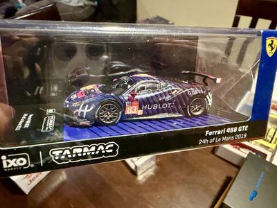 IXO Models Tarmac Works Ferrari 488 GTE #83 24h Le Mans 2019 1:64 Diecast Car