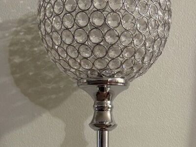 Beautiful Round Chandelier Lamp With Chrome Trim
