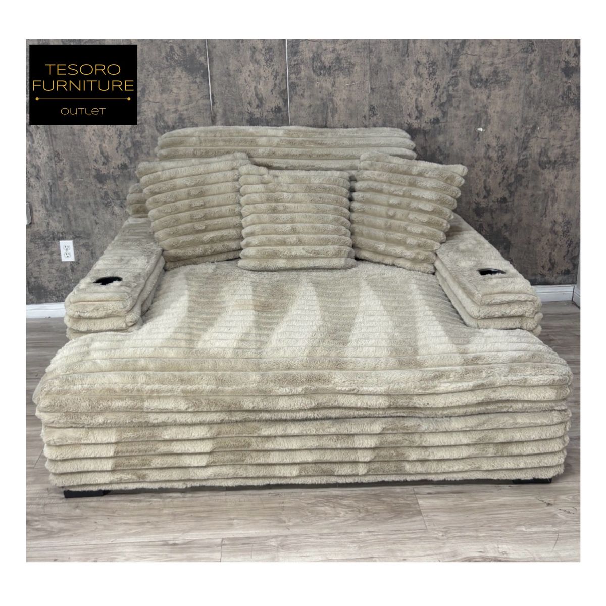 MODERN CORDUROY OVERSIZED CHAISE AMAZING DEAL