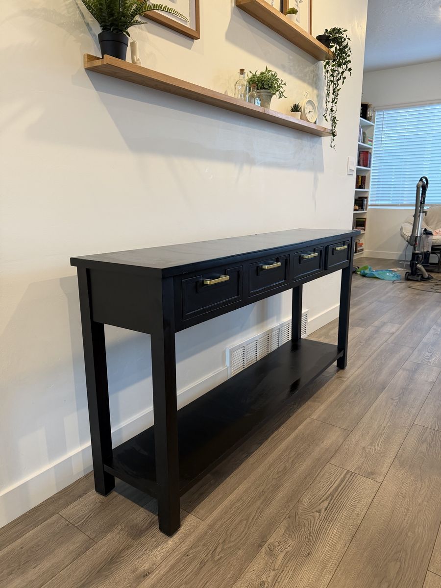 Black Console Table w/ Drawers