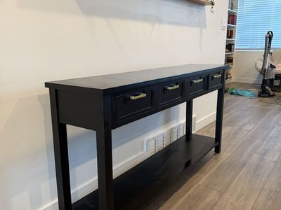 Black Console Table w/ Drawers