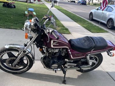 1982 Honda Nighthawk 450 Standard Motorcycle - Vintage Maroon Cruiser Bike