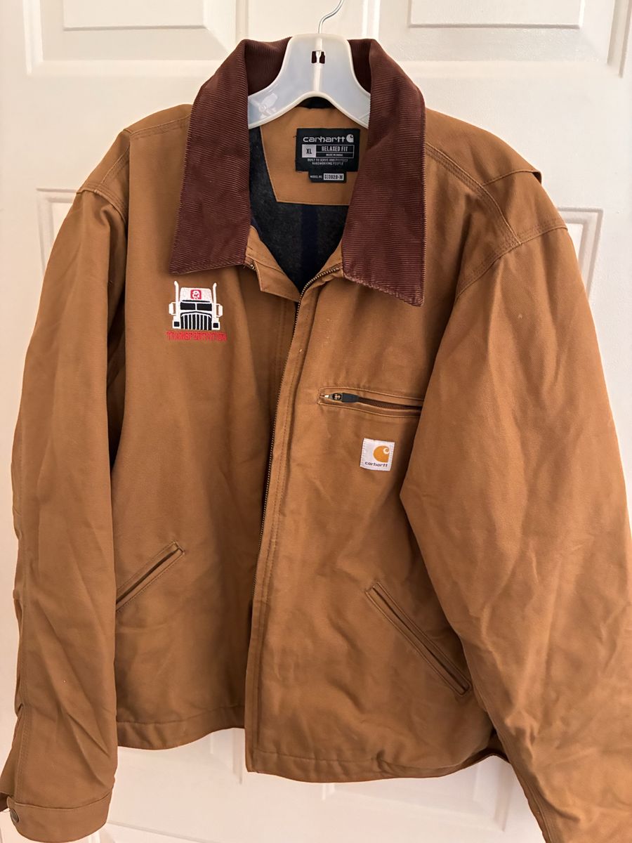 Carhartt xl jacket, water proof and not broken in quite yet.