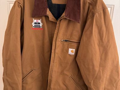 Carhartt xl jacket, water proof and not broken in quite yet.