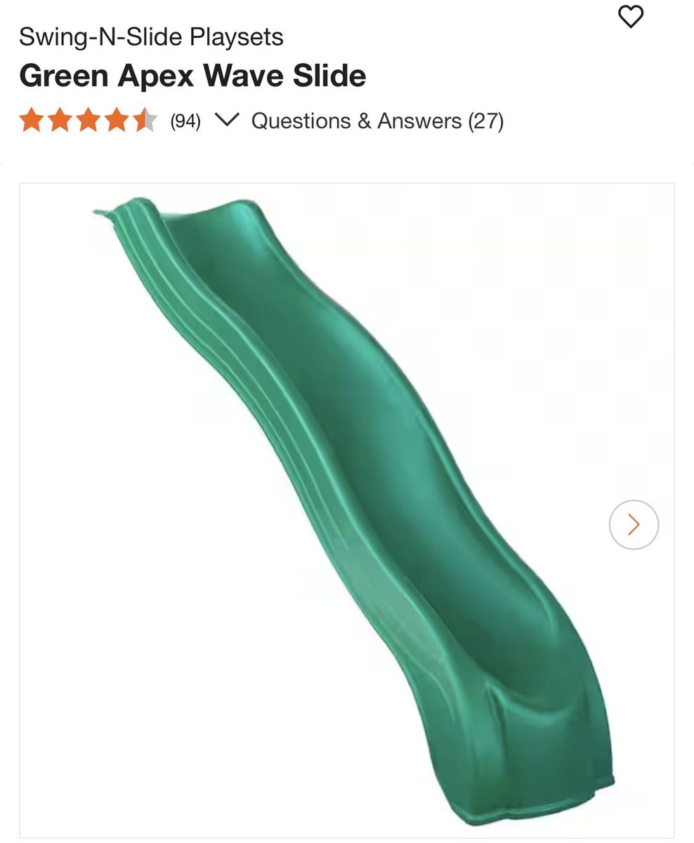 New. Awesome Green Swingset Slide