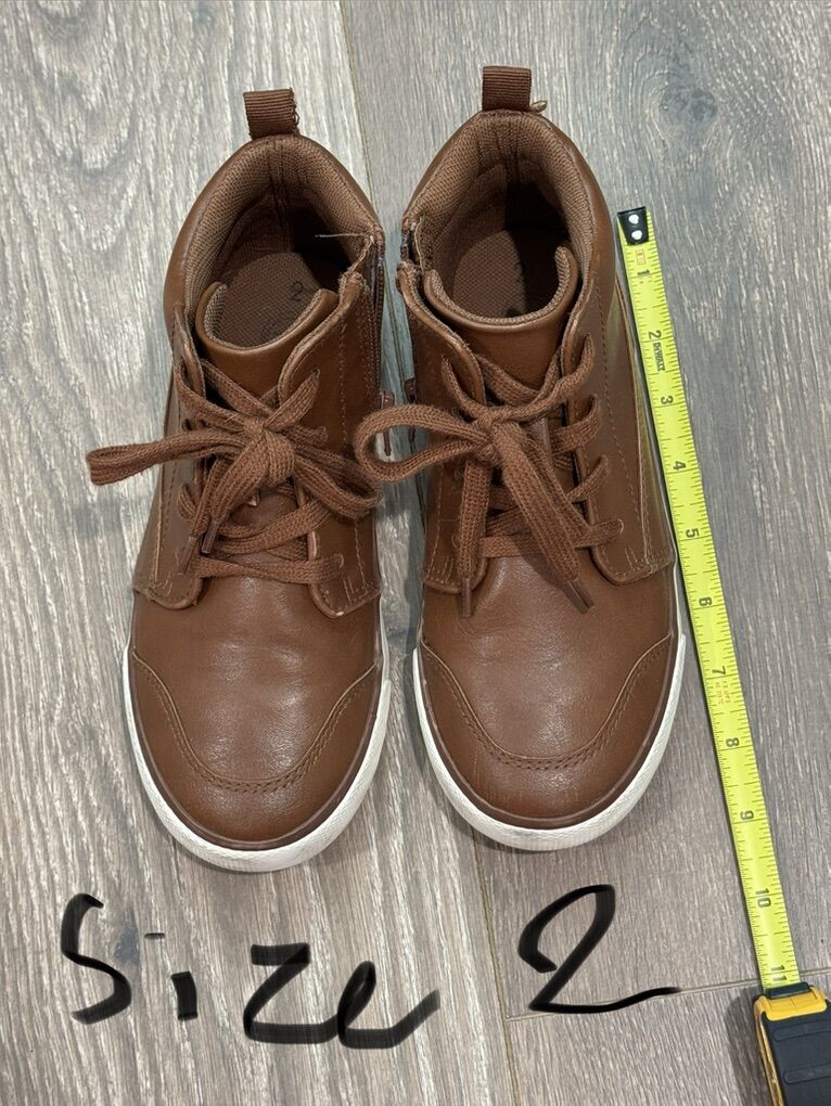 Boys Wonder Nation, BrownDress Shoes, Size 2
