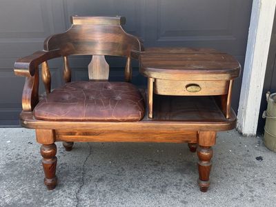 Rare Vintage Telephone Gossip Bench