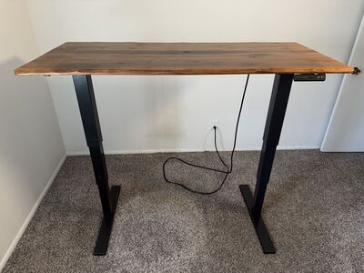 60x27 Walnut Standing Desk