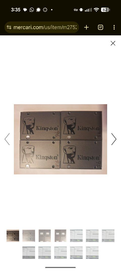 10x SSD 240GB KINGSTON SATA 93-98% health