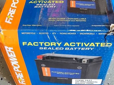 NEW Fire Power CTX30L AGM Battery – Factory Activated – YIX30L Replacement #468