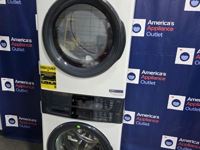 Electrolux Laundry Center - White Laundry Tower - Front Load Washer - Electric Dryer - 4.4 CuFt 8 CuFt