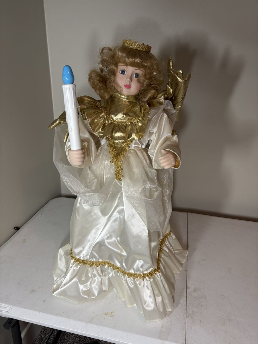 Vintage Santa’s Best “Noel” 24” Animated Porcelain Christmas Angel