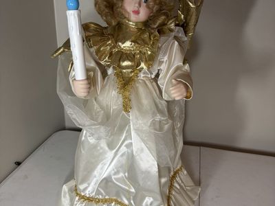 Vintage Santa’s Best “Noel” 24” Animated Porcelain Christmas Angel