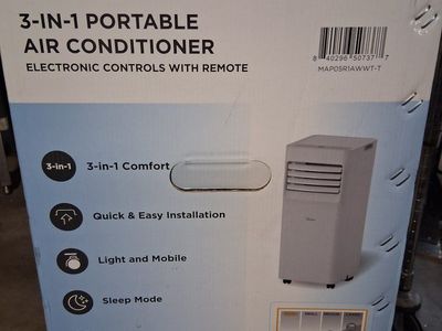 Midea MAP05R1AWWT-T 3-in-1 Portable Air Conditioner 5,000 BTU SACC with Remote
