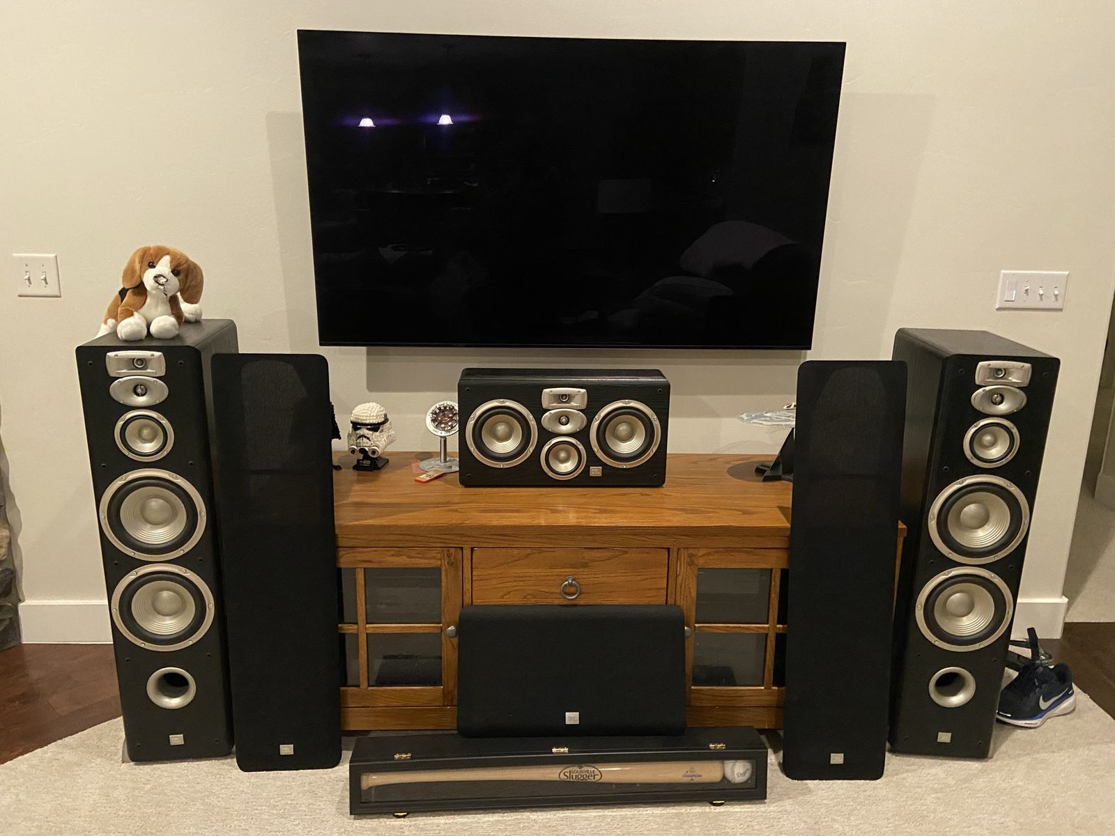 JBL L890 & JBL LC2 Tower Speakers and Matching Center Channel