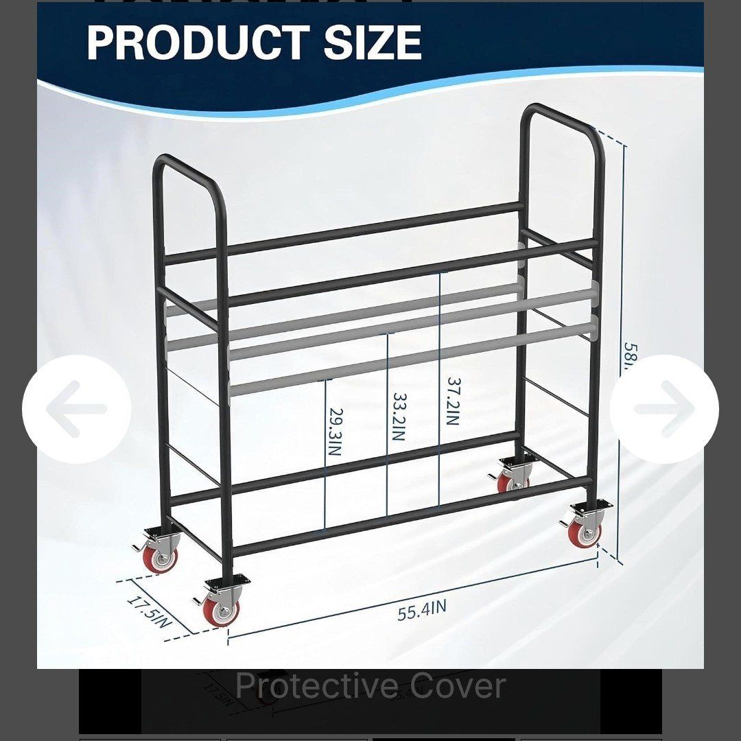 Tire rack with wheels