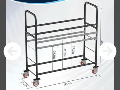 Tire rack with wheels