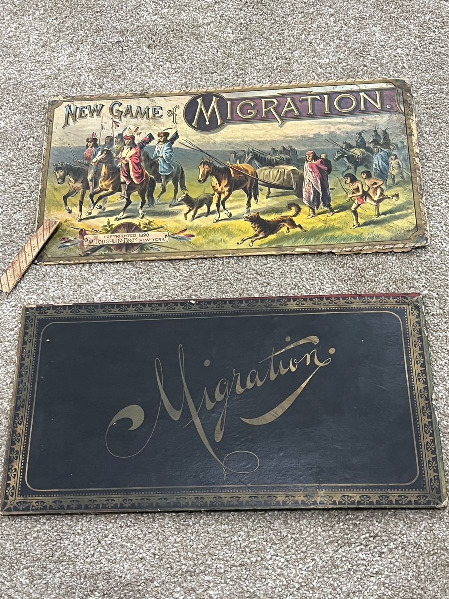 Antique Board Game The New Game Of Migration