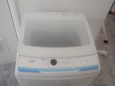 Comfee Portable Washing Machine, White, Top Load, Compact Design, Great for Small Spaces