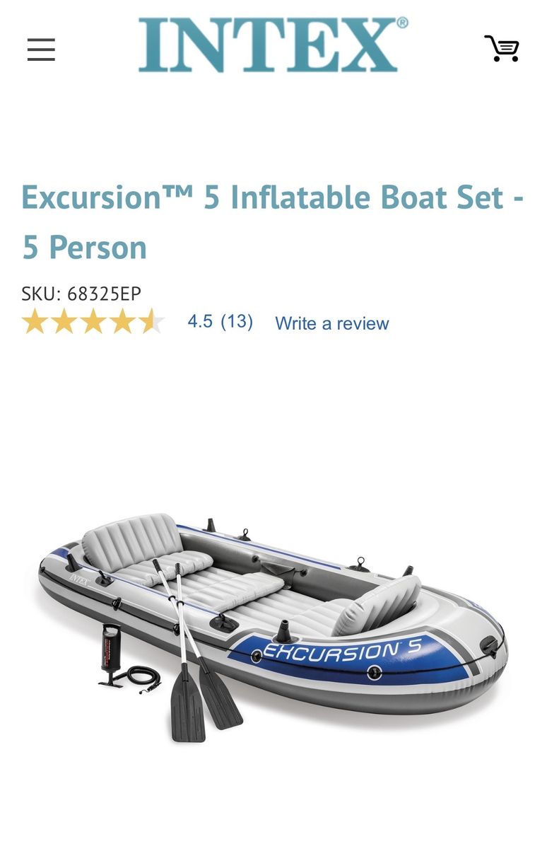 Intex inflatable Boat