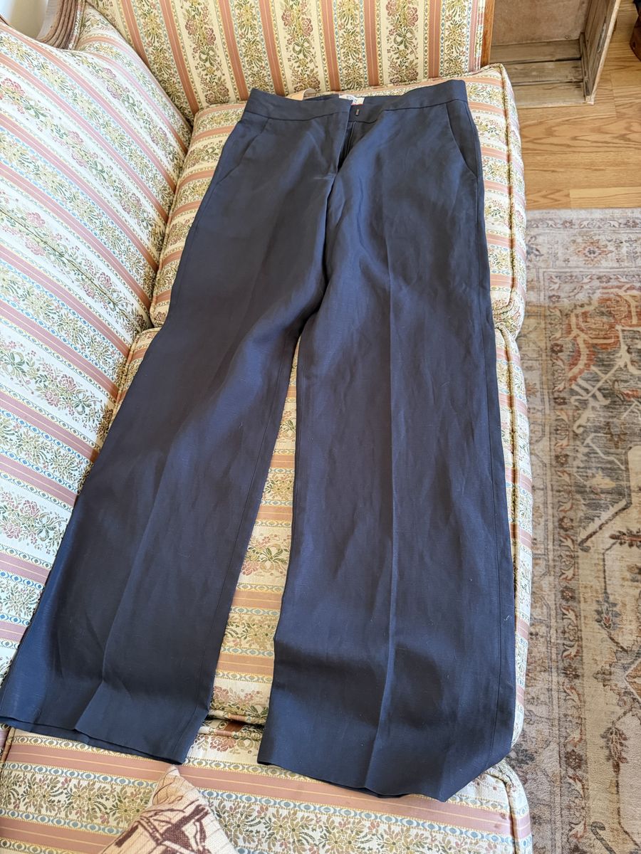 Scotch & Soda Edie High-Rise Wide Leg Pants Women's Size 28/32 Navy Blue NWT